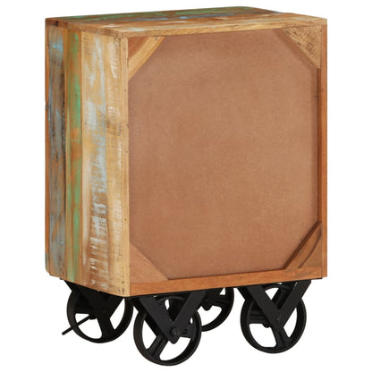 Noční Stolek Na Kolečkách 40X30X57 Cm Masivní Recyklované Dřevo