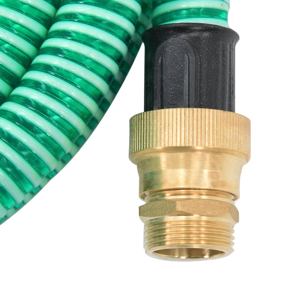 Sací hadice s mosaznými konektory zelená 1,1" 4 m PVC