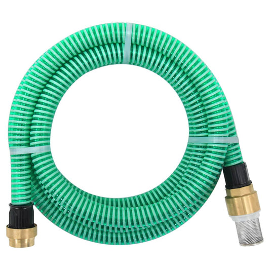 Sací hadice s mosaznými konektory zelená 1,1" 10 m PVC
