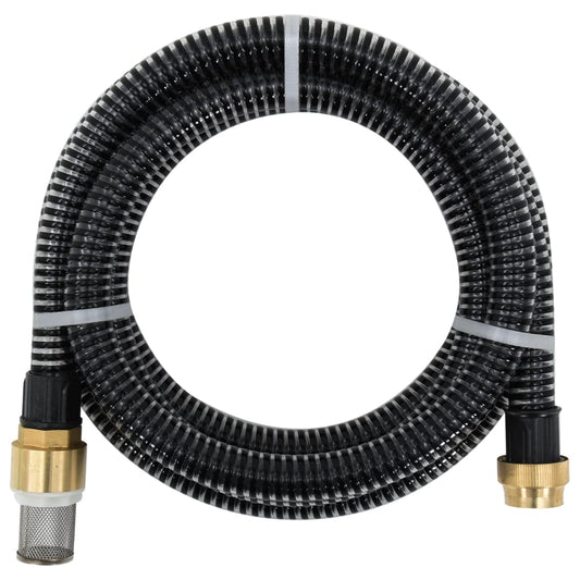 Sací hadice s mosaznými konektory černá 1,1" 3 m PVC