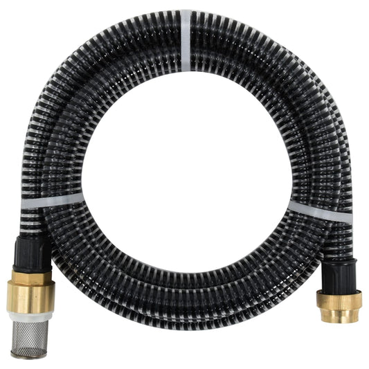 Sací hadice s mosaznými konektory černá 1,1" 4 m PVC