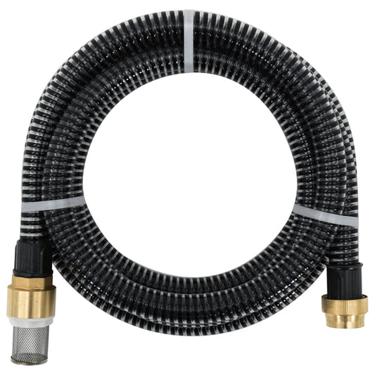Sací hadice s mosaznými konektory černá 1,1" 10 m PVC