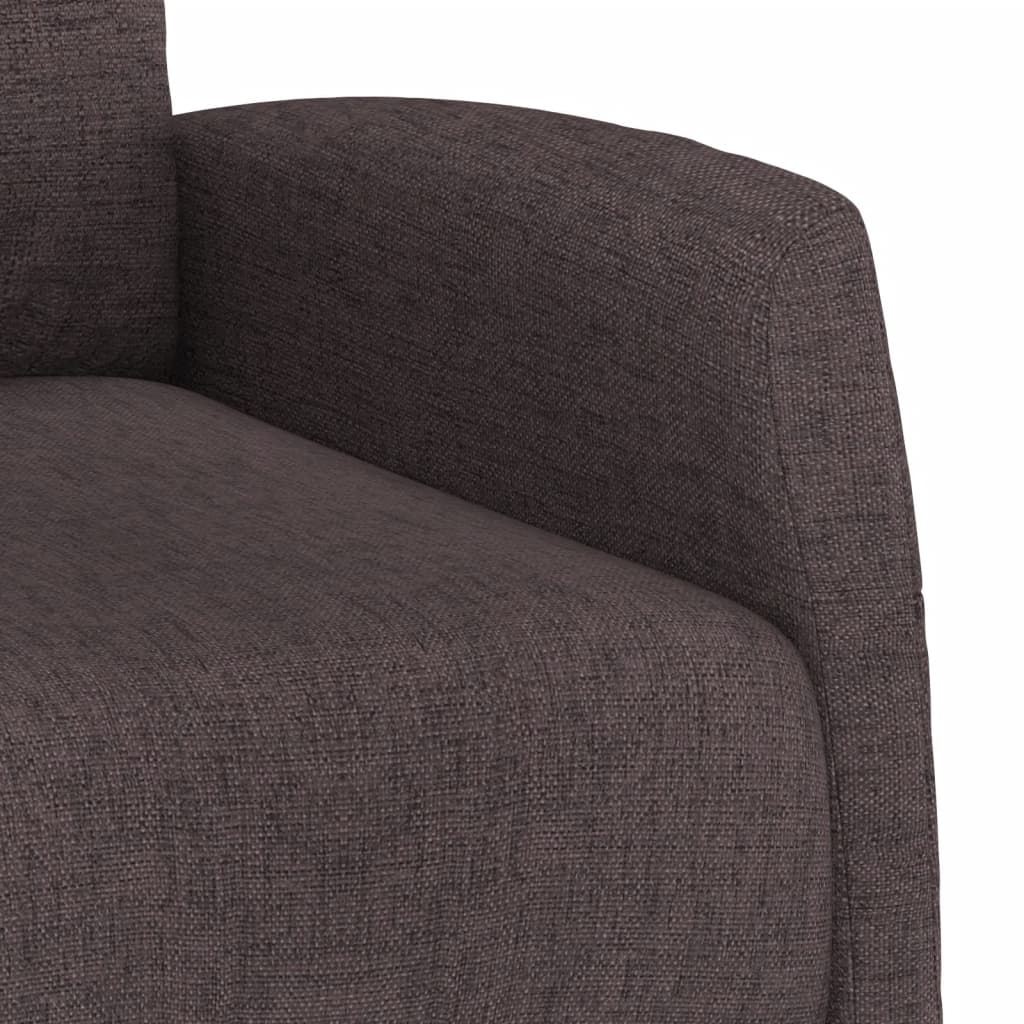 Elektrické Masážní Křeslo Tmavě Hnědé Textil