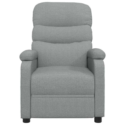 Elektrické Masážní Křeslo Světle Šedé Textil