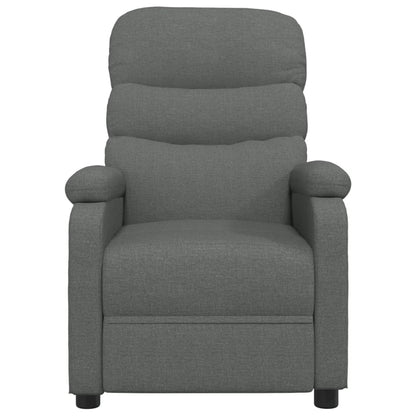 Elektrické Masážní Křeslo Tmavě Šedé Textil