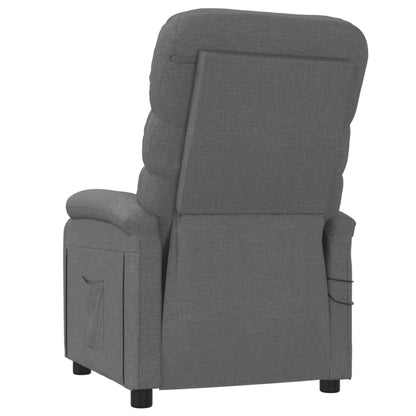 Elektrické Masážní Křeslo Tmavě Šedé Textil