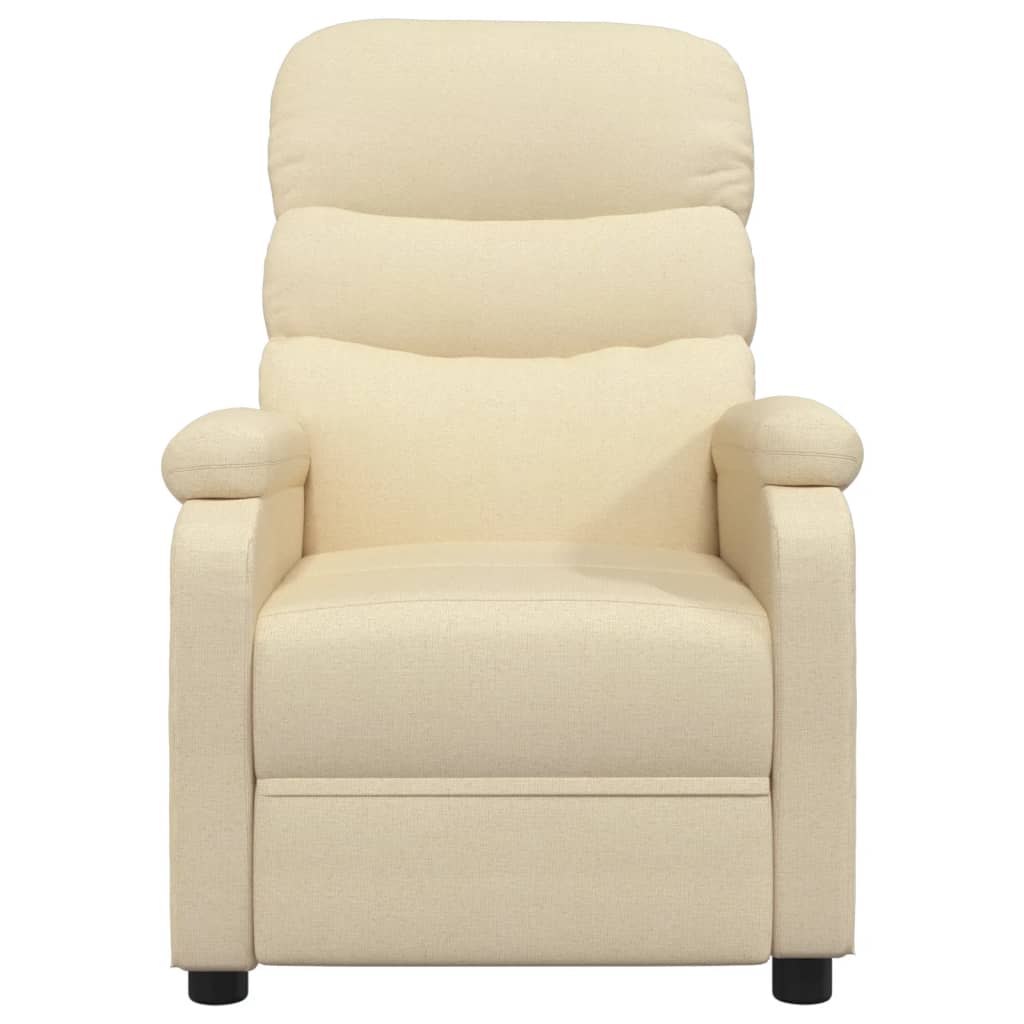 Elektrické Masážní Křeslo Krémové Textil