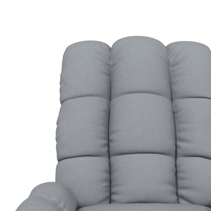 Elektrické Masážní Křeslo Světle Šedé Textil