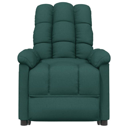 Elektrické Masážní Křeslo Tmavě Zelené Textil