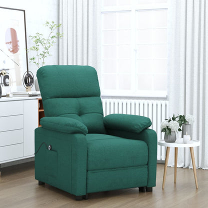 Elektrické Polohovací Křeslo Hnědé Textil