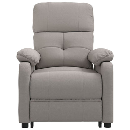 Elektrické Polohovací Křeslo Taupe Textil