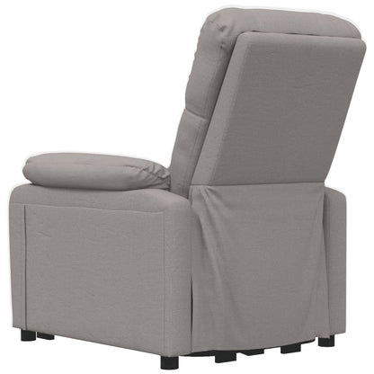 Elektrické Polohovací Křeslo Taupe Textil