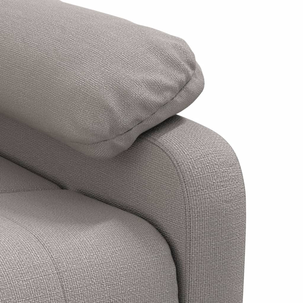 Elektrické Polohovací Křeslo Taupe Textil