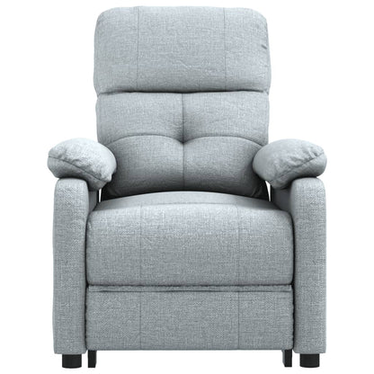 Elektrické Masážní Křeslo Světle Šedé Textil