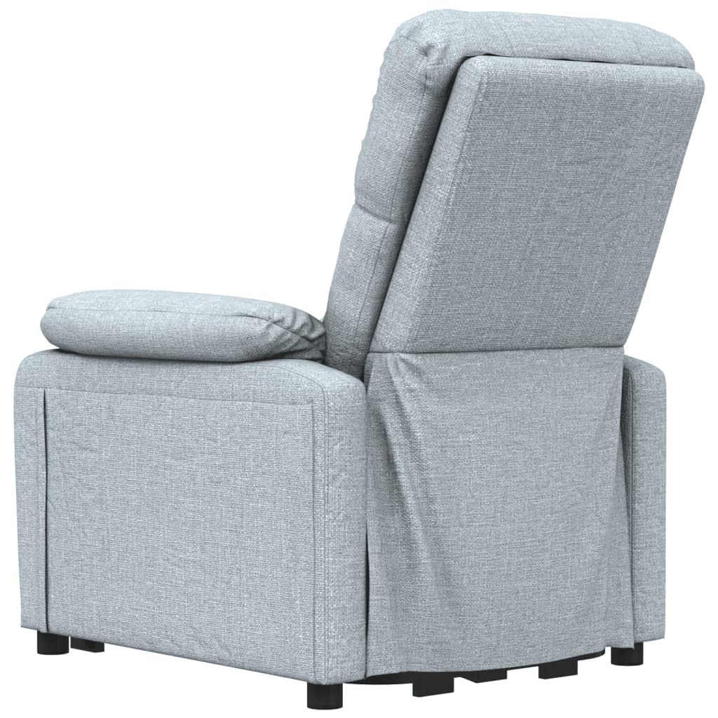 Elektrické Masážní Křeslo Světle Šedé Textil