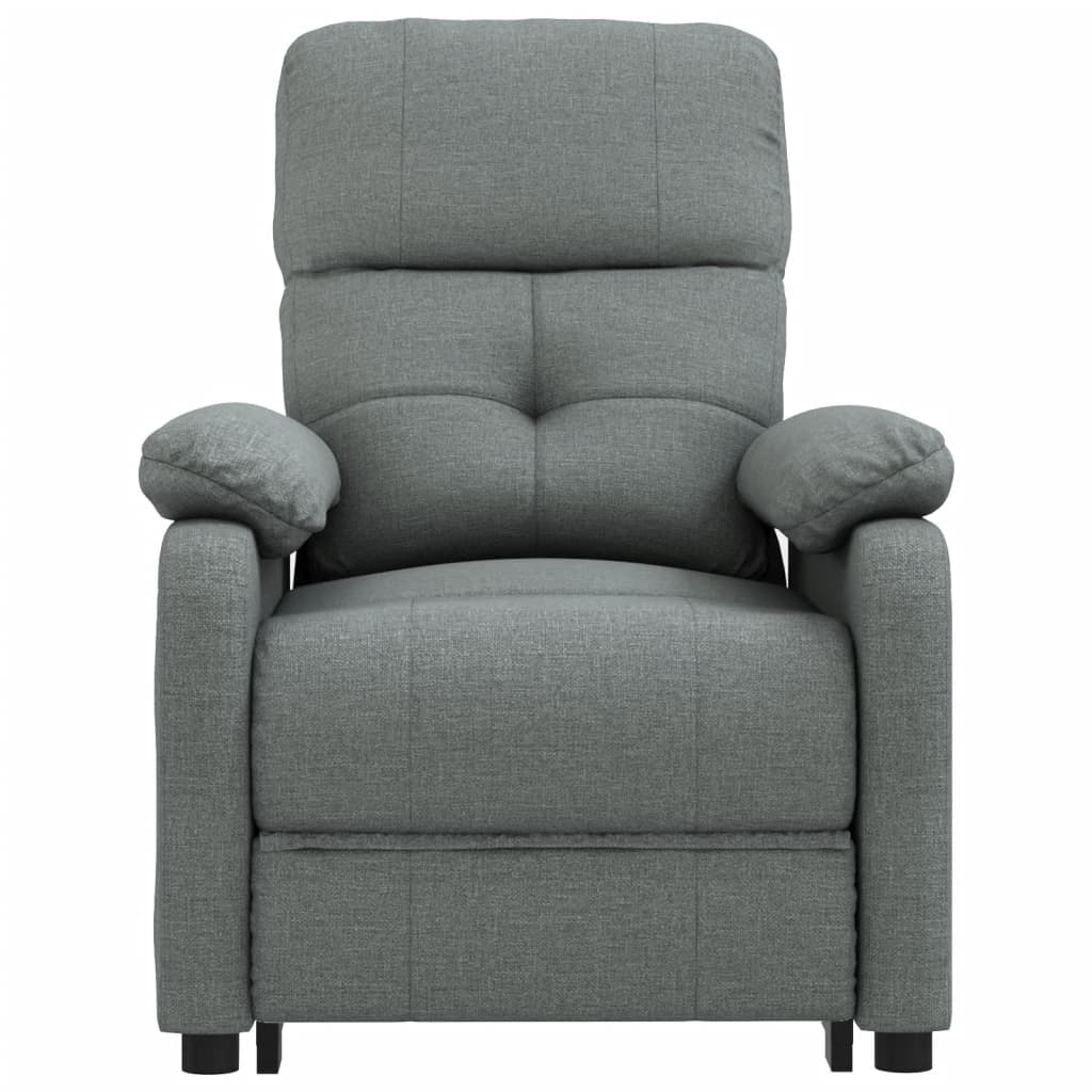 Elektrické Masážní Křeslo Tmavě Šedé Textil