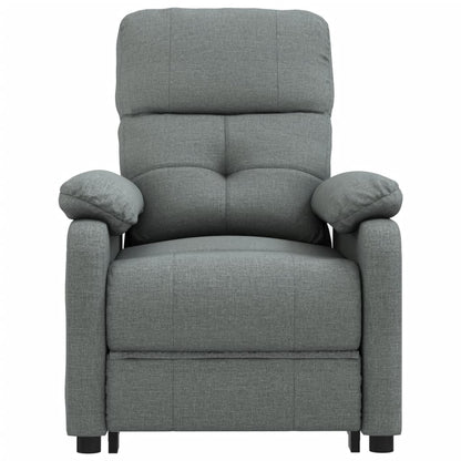 Elektrické Masážní Křeslo Tmavě Šedé Textil