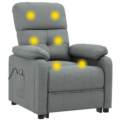 Elektrické Masážní Křeslo Tmavě Šedé Textil