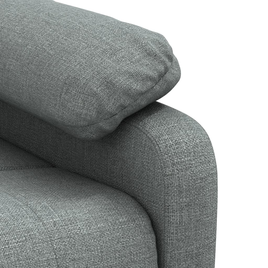 Elektrické Masážní Křeslo Tmavě Šedé Textil