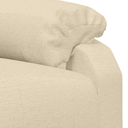 Elektrické Masážní Křeslo Krémové Textil