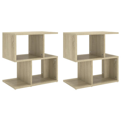 Noční Stolky 2 Ks 50 X 30 X 51,5 Cm Kompozitní Dřevo