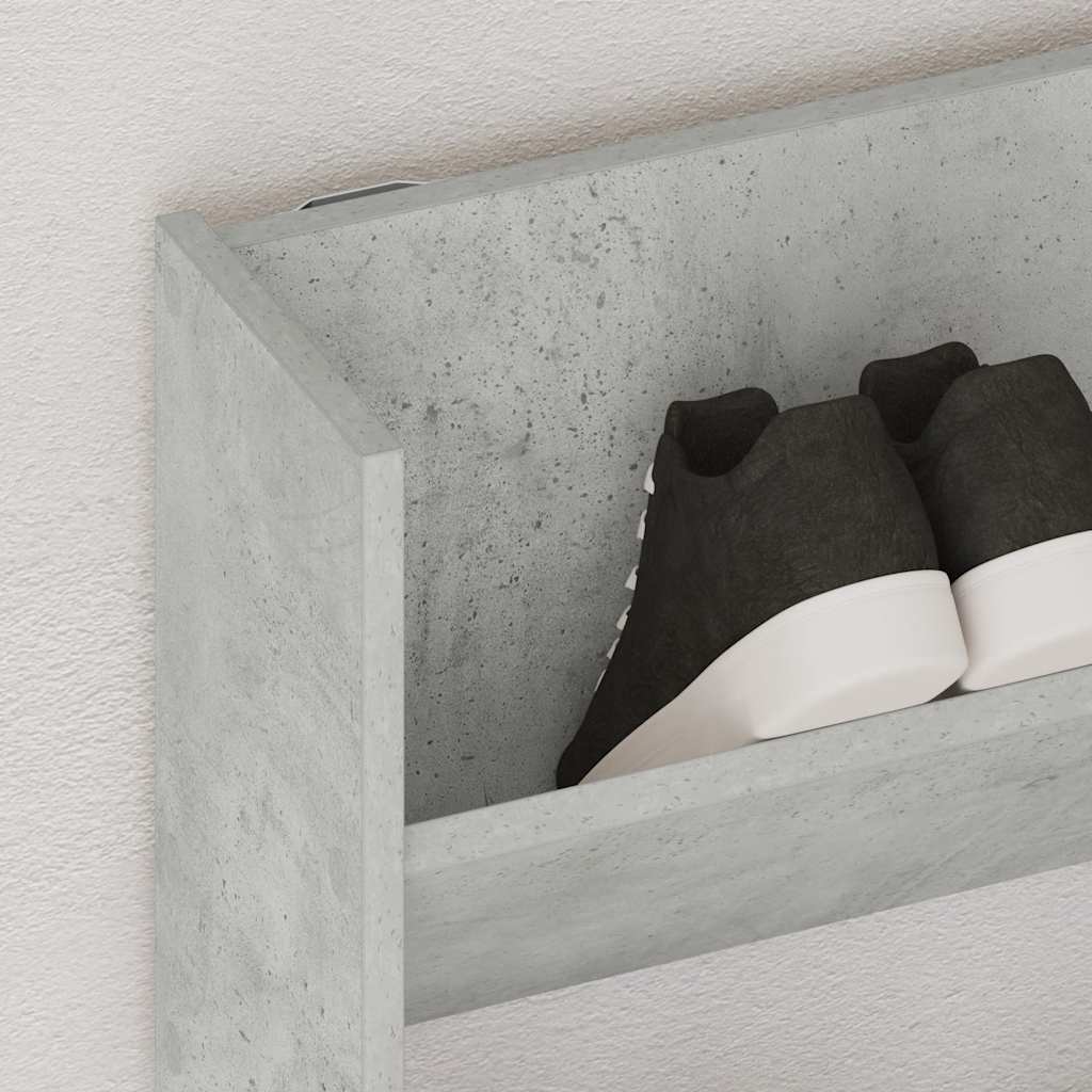 Nástěnný Botník Betonově Šedý Dřevotříska Betonová Šedá