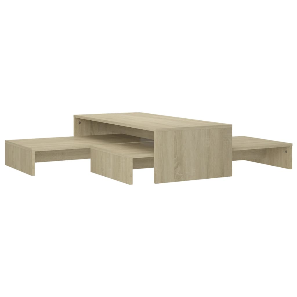 Sada Konferenčních Stolků Dub Sonoma 100X100X26,5 Cm Kompozit