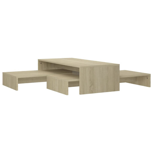 Sada Konferenčních Stolků Dub Sonoma 100X100X26,5 Cm Kompozit