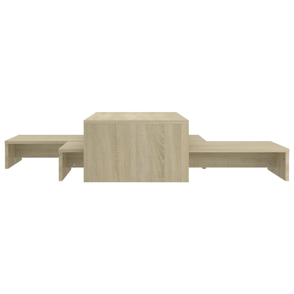Sada Konferenčních Stolků Dub Sonoma 100X100X26,5 Cm Kompozit