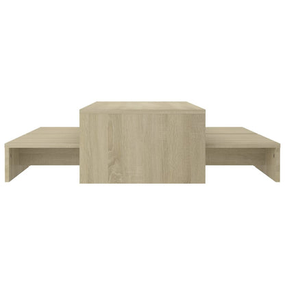 Sada Konferenčních Stolků Dub Sonoma 100X100X26,5 Cm Kompozit