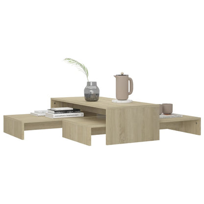 Sada Konferenčních Stolků Dub Sonoma 100X100X26,5 Cm Kompozit
