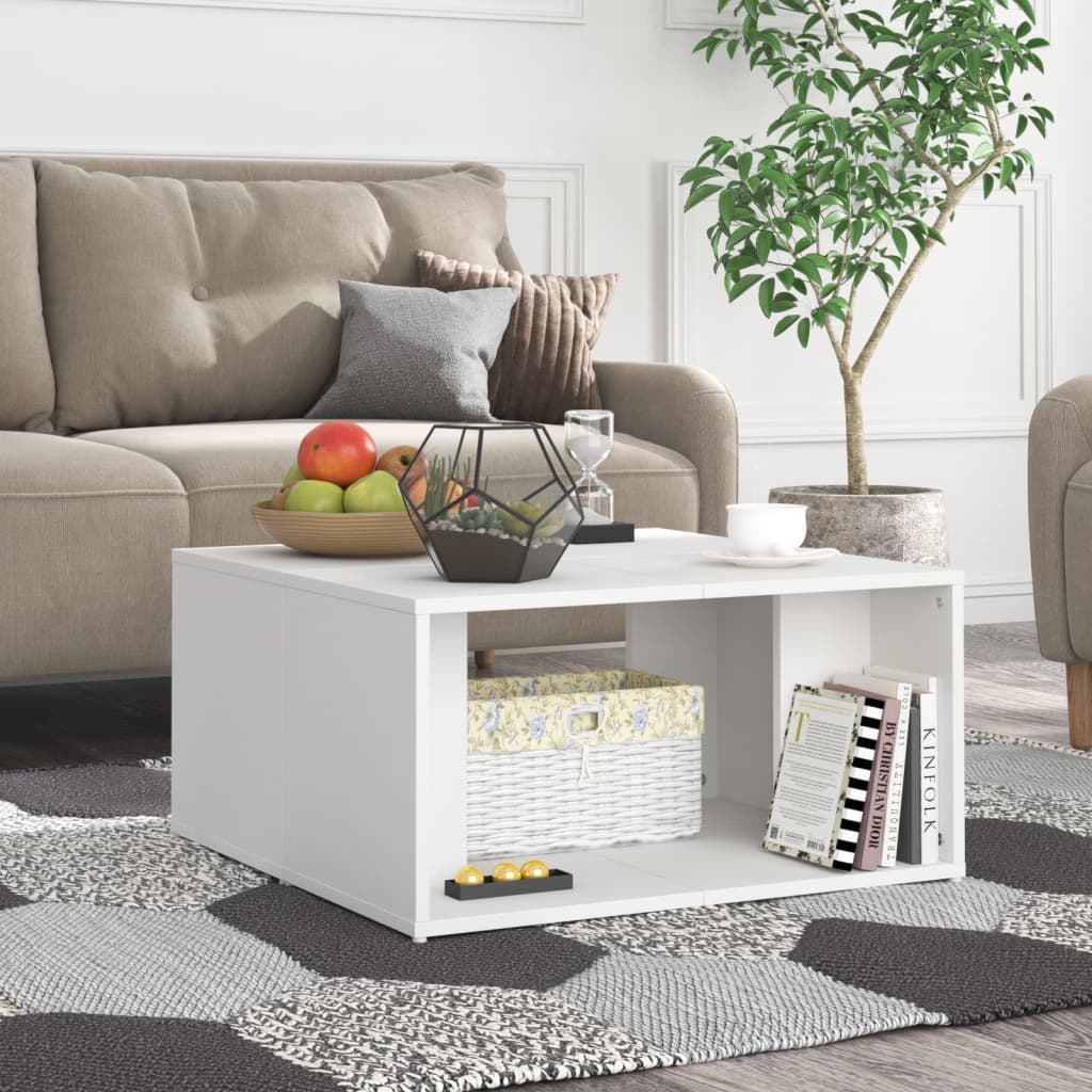 Konferenční Stolky 4 Ks Bílé 33 X 33 X 33 Cm Kompozitní Dřevo