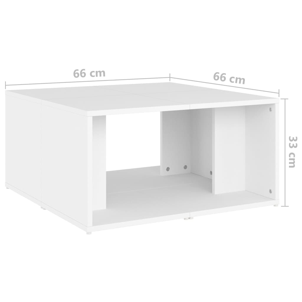 Konferenční Stolky 4 Ks Bílé 33 X 33 X 33 Cm Kompozitní Dřevo