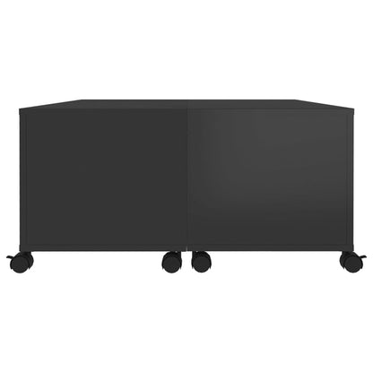 Konferenční Stolek Černý Vysoký Lesk 75X75X38 Cm Dřevotříska