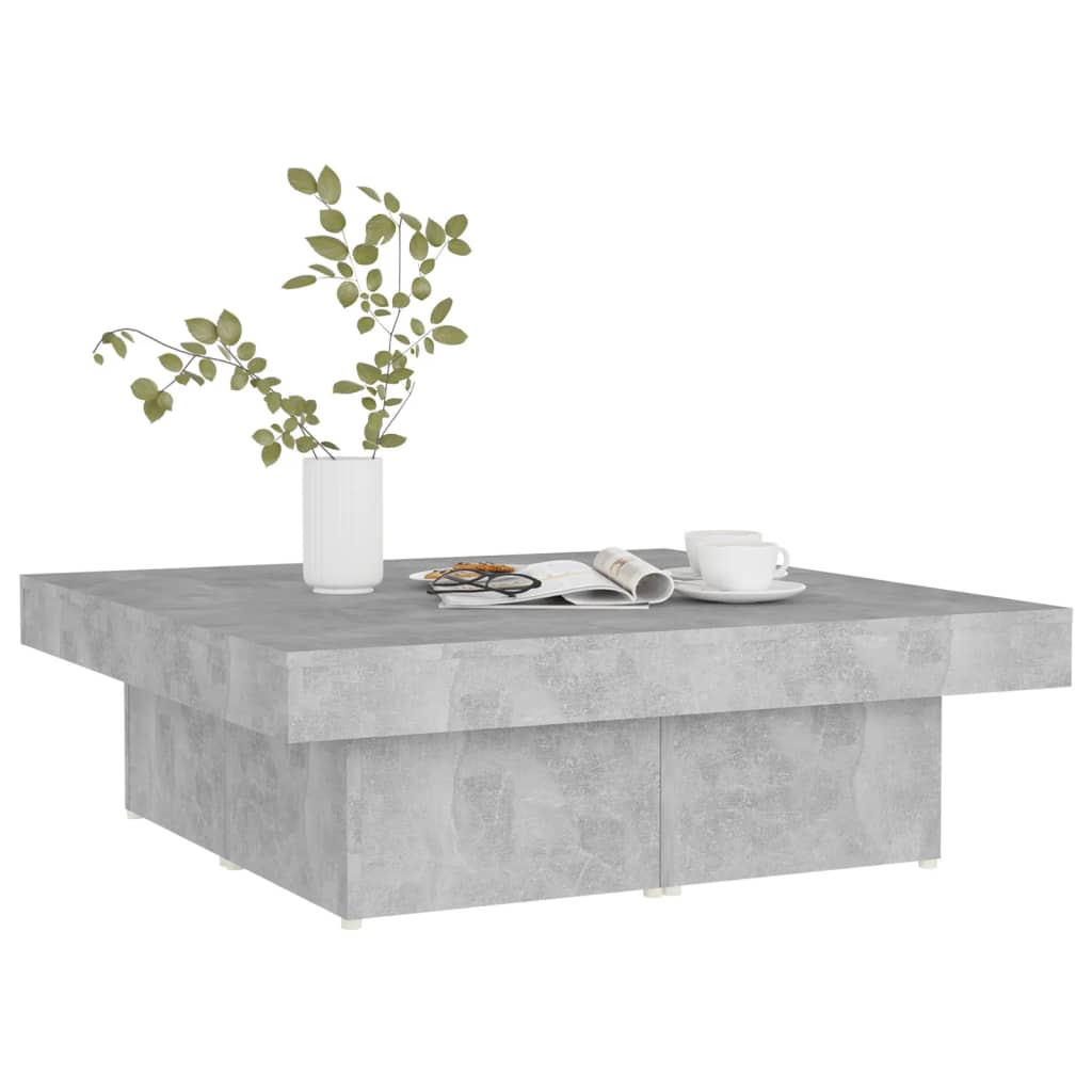Konferenční Stolek Betonově Šedý 90X90X28 Cm Kompozitní Dřevo