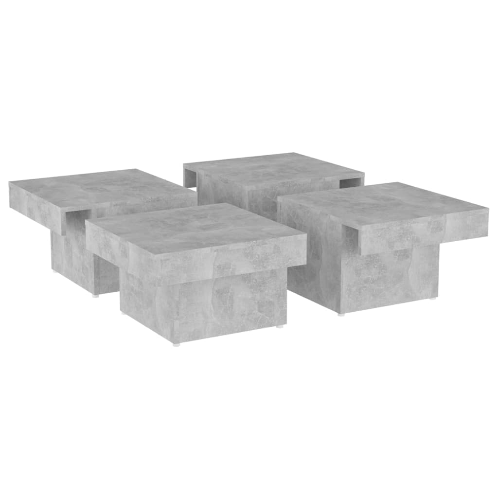 Konferenční Stolek Betonově Šedý 90X90X28 Cm Kompozitní Dřevo