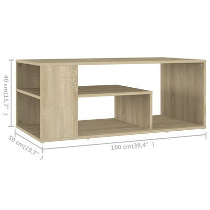 Konferenční Stolek Dub Sonoma 100X50X40 Cm Kompozitní Dřevo