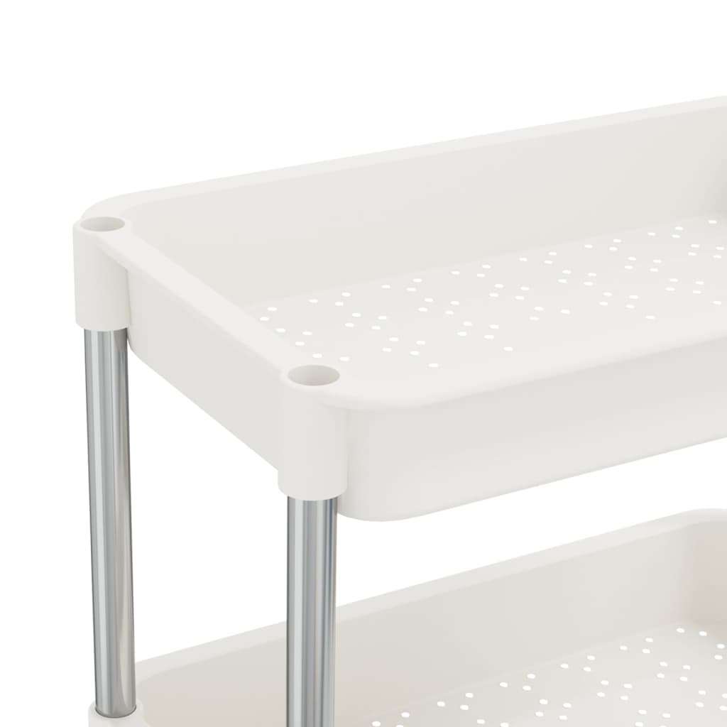Kuchyňský Vozík S 5 Patry Bílý 42X29X128 Cm Železo A Abs