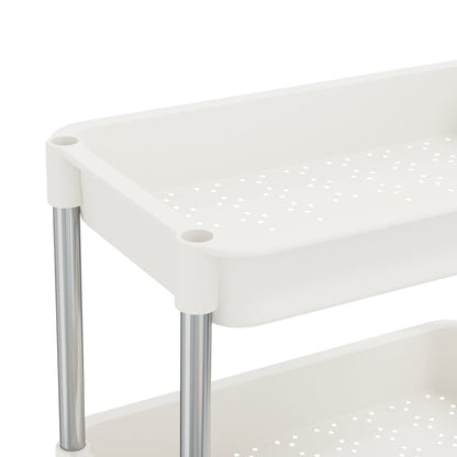 Kuchyňský Vozík S 5 Patry Bílý 42X29X128 Cm Železo A Abs