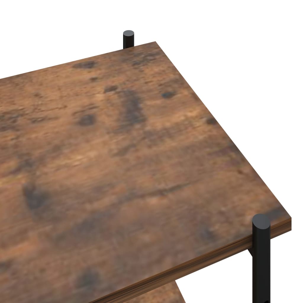 Policový Regál S 5 Policemi Černý A Přírodní 80 X 40 X