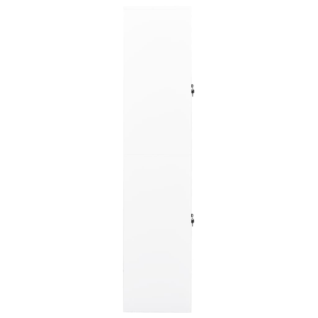 Kancelářská Skříň Bílá 90 X 40 X 180 Cm Ocel