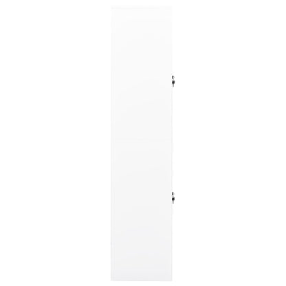 Kancelářská Skříň Bílá 90 X 40 X 180 Cm Ocel