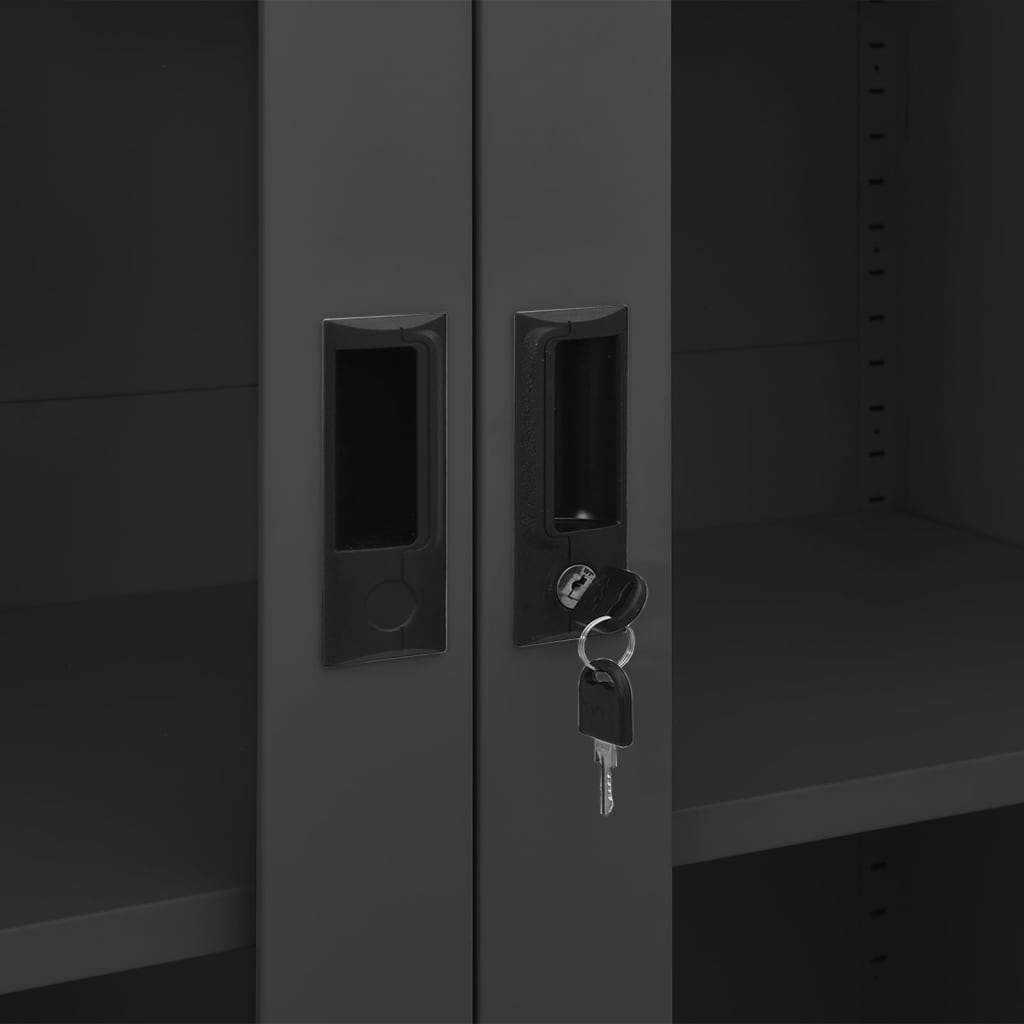 Kancelářská Skříň 90 X 40 X 180 Cm Ocel