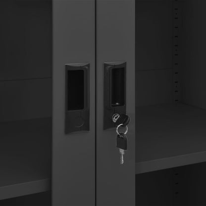 Kancelářská Skříň 90 X 40 X 180 Cm Ocel