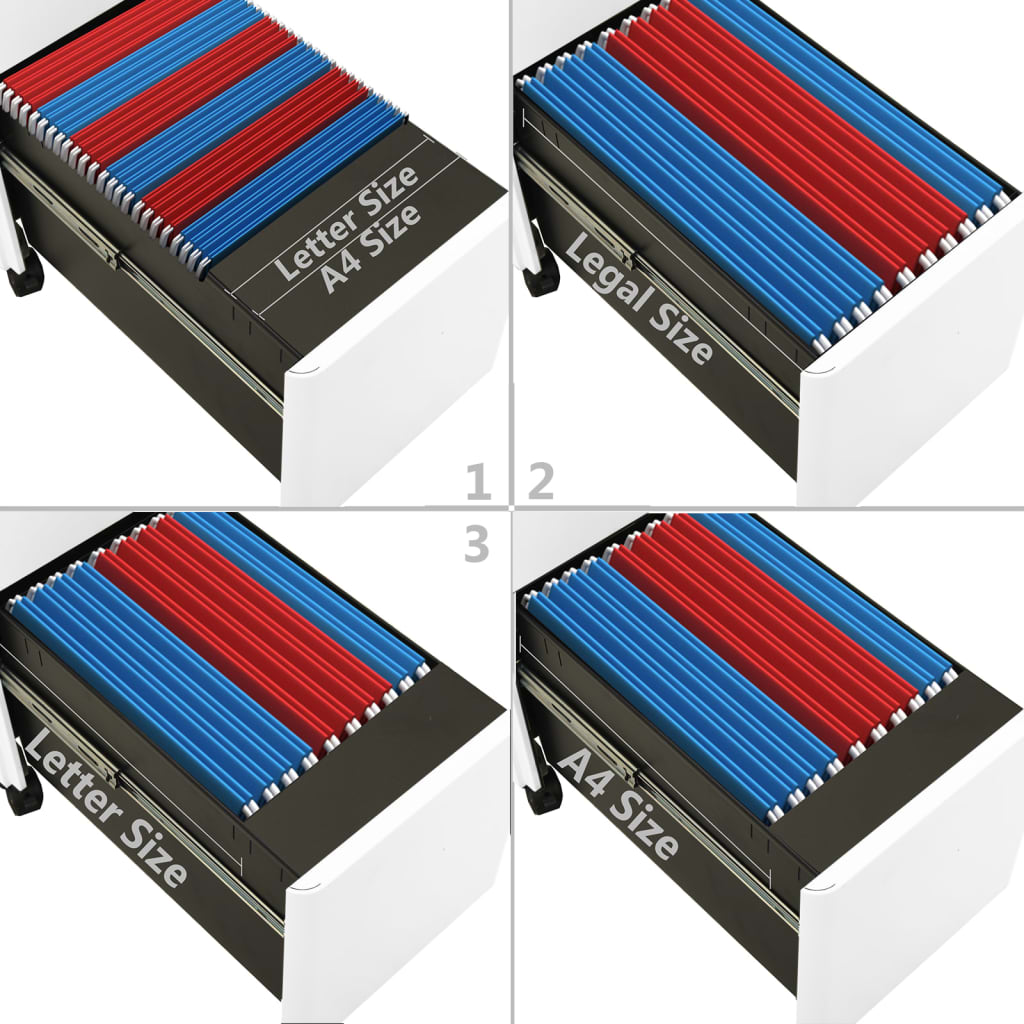 Mobilní Kartotéka 30 X 45 X 59 Cm Ocel