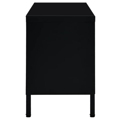Tv Stolek Černý 90 X 30 X 44 Cm Ocel A Sklo