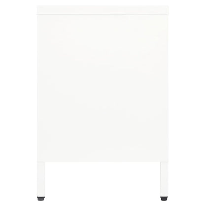 Tv Stolek Bílý 105 X 35 X 52 Cm Ocel A Sklo