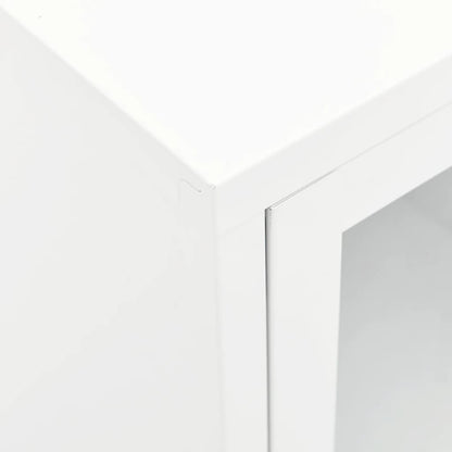 Tv Stolek Bílý 105 X 35 X 52 Cm Ocel A Sklo