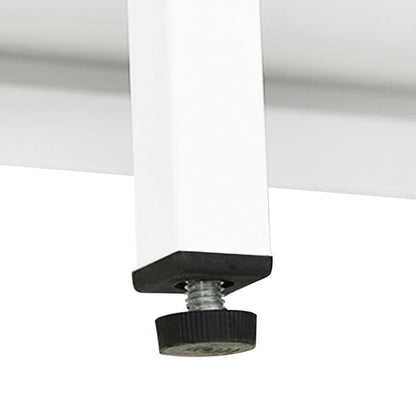 Příborník Bílý 70 X 35 X 70 Cm Ocel A Sklo