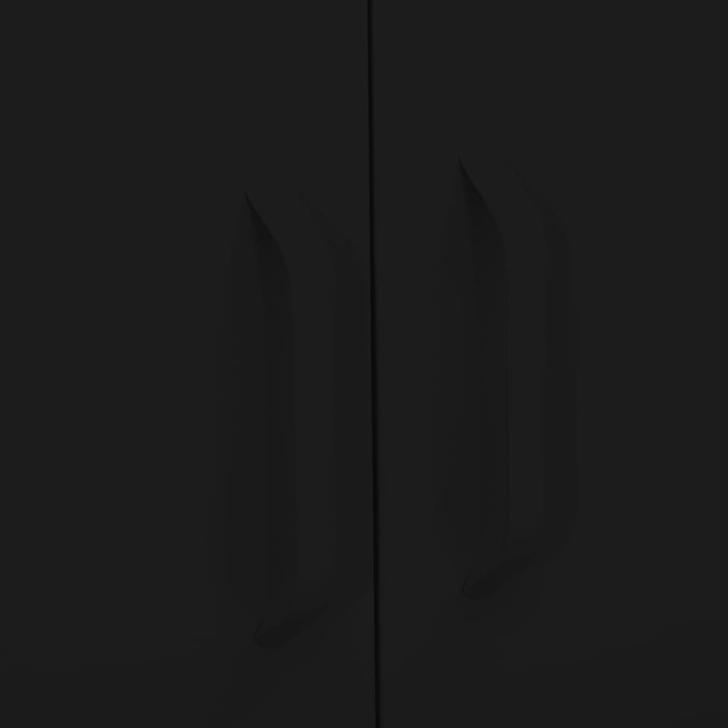 Úložná Skříň Černá 80 X 35 X 101,5 Cm Ocel